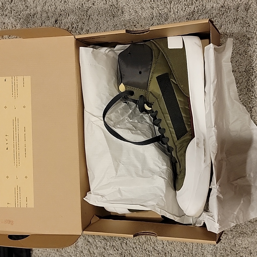 Nike Olive and Black High-Top Sneakers